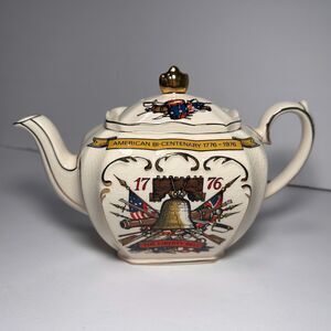 Sadler English Cube Teapot Special Edition Commemorative American Bi-Centenary